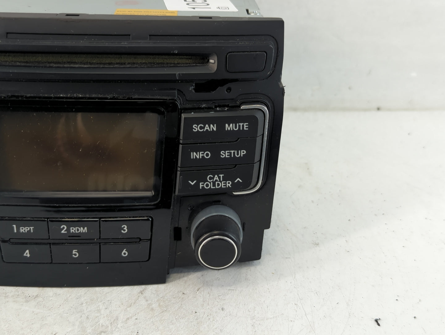 2011 Hyundai Sonata Radio AM FM Cd Player Receiver Replacement P/N:96180-3Q000 Fits OEM Used Auto Parts - Oemusedautoparts1.