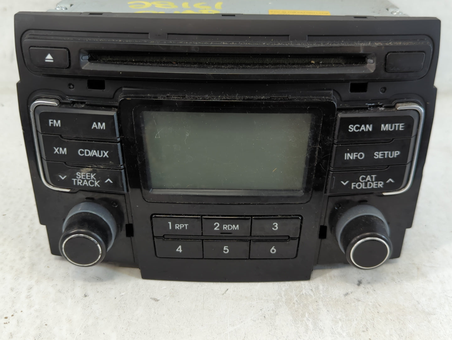 2011 Hyundai Sonata Radio AM FM Cd Player Receiver Replacement P/N:96180-3Q000 Fits OEM Used Auto Parts - Oemusedautoparts1.