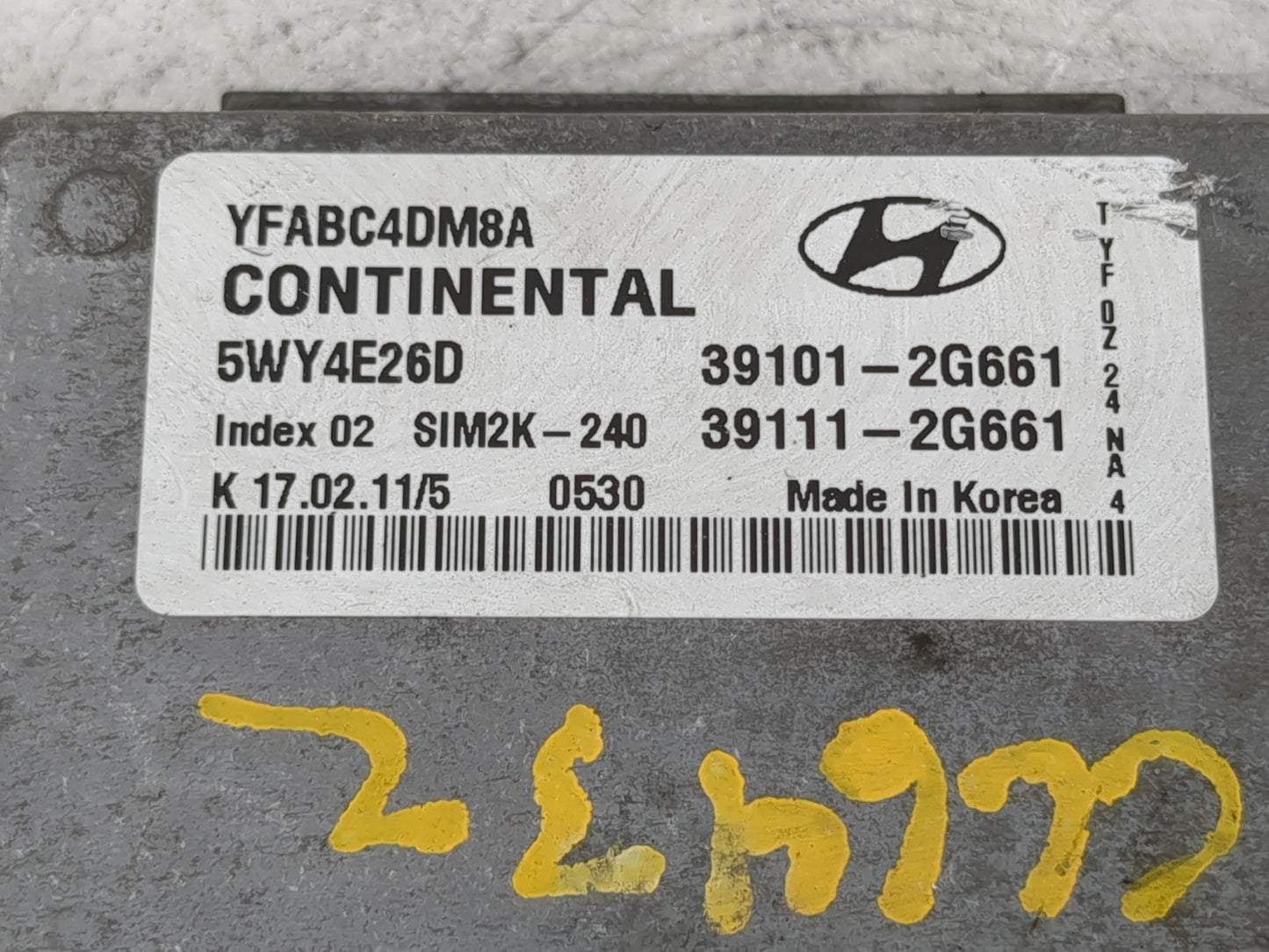 2011 Hyundai Sonata PCM Engine Control Computer ECU ECM PCU OEM P/N:39111-2G670 39101-2G670, 39101-2G661 Fits OEM Used Auto 