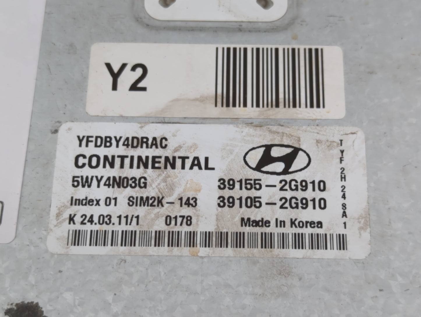 2011-2015 Hyundai Sonata PCM Engine Control Computer ECU ECM PCU OEM P/N:39155-2G910 Fits Fits 2011 2012 2013 2014 2015 OEM 