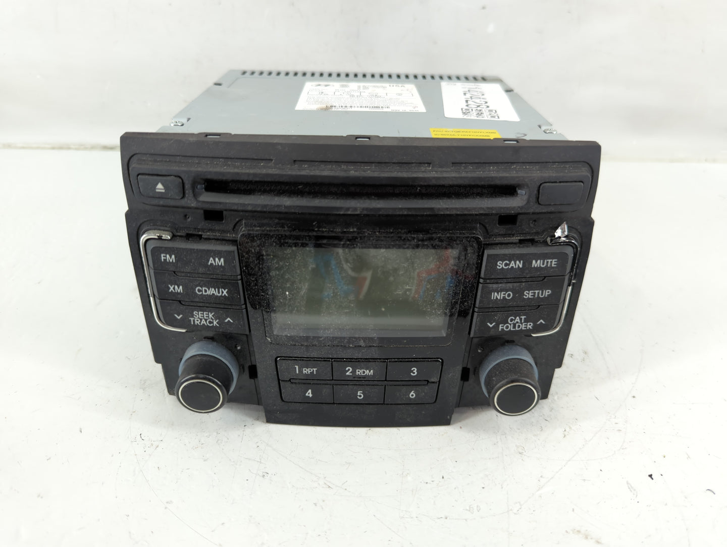 2011 Hyundai Sonata Radio AM FM Cd Player Receiver Replacement P/N:96180-3Q001 Fits OEM Used Auto Parts - Oemusedautoparts1.