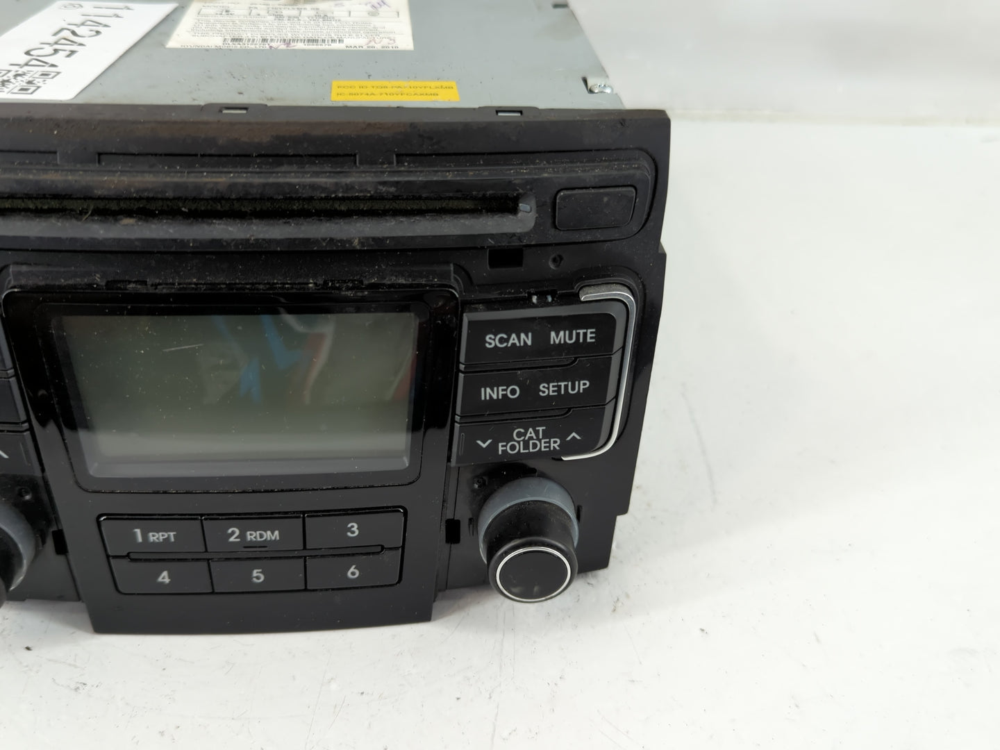 2011 Hyundai Sonata Radio AM FM Cd Player Receiver Replacement P/N:96180-3Q000 Fits OEM Used Auto Parts - Oemusedautoparts1.
