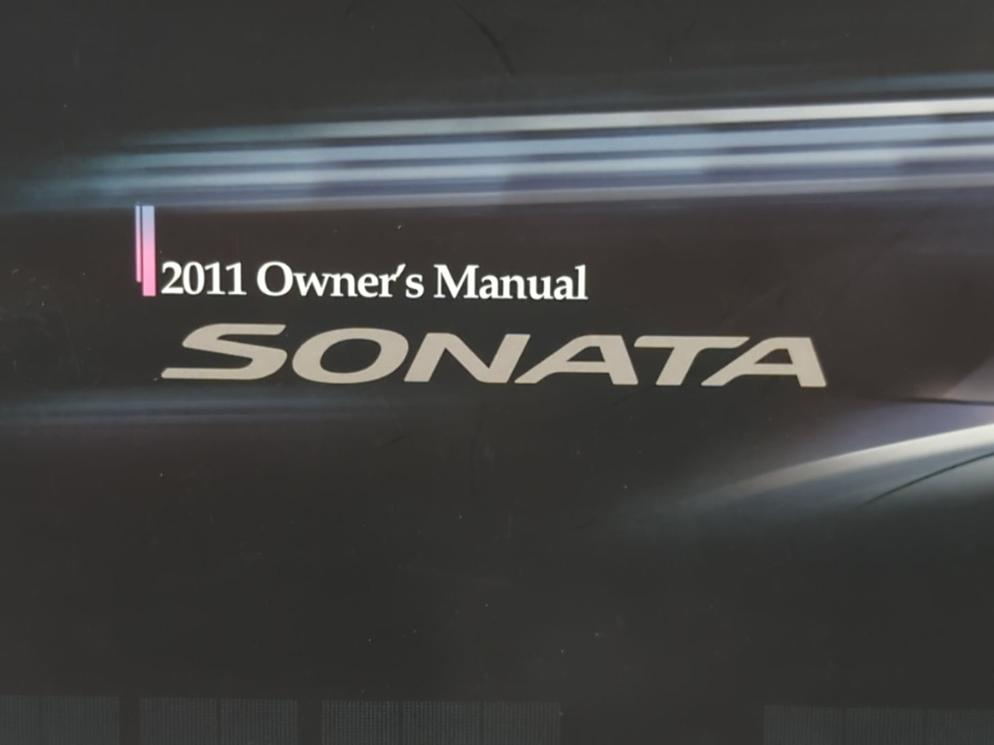 2011 Hyundai Sonata Owners Manual Book Guide P/N:A3SO-EU06G OEM Used Auto Parts - Oemusedautoparts1.com