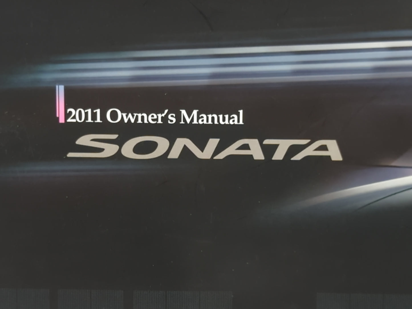 2011 Hyundai Sonata Owners Manual Book Guide P/N:A3SO-EU06G OEM Used Auto Parts - Oemusedautoparts1.com