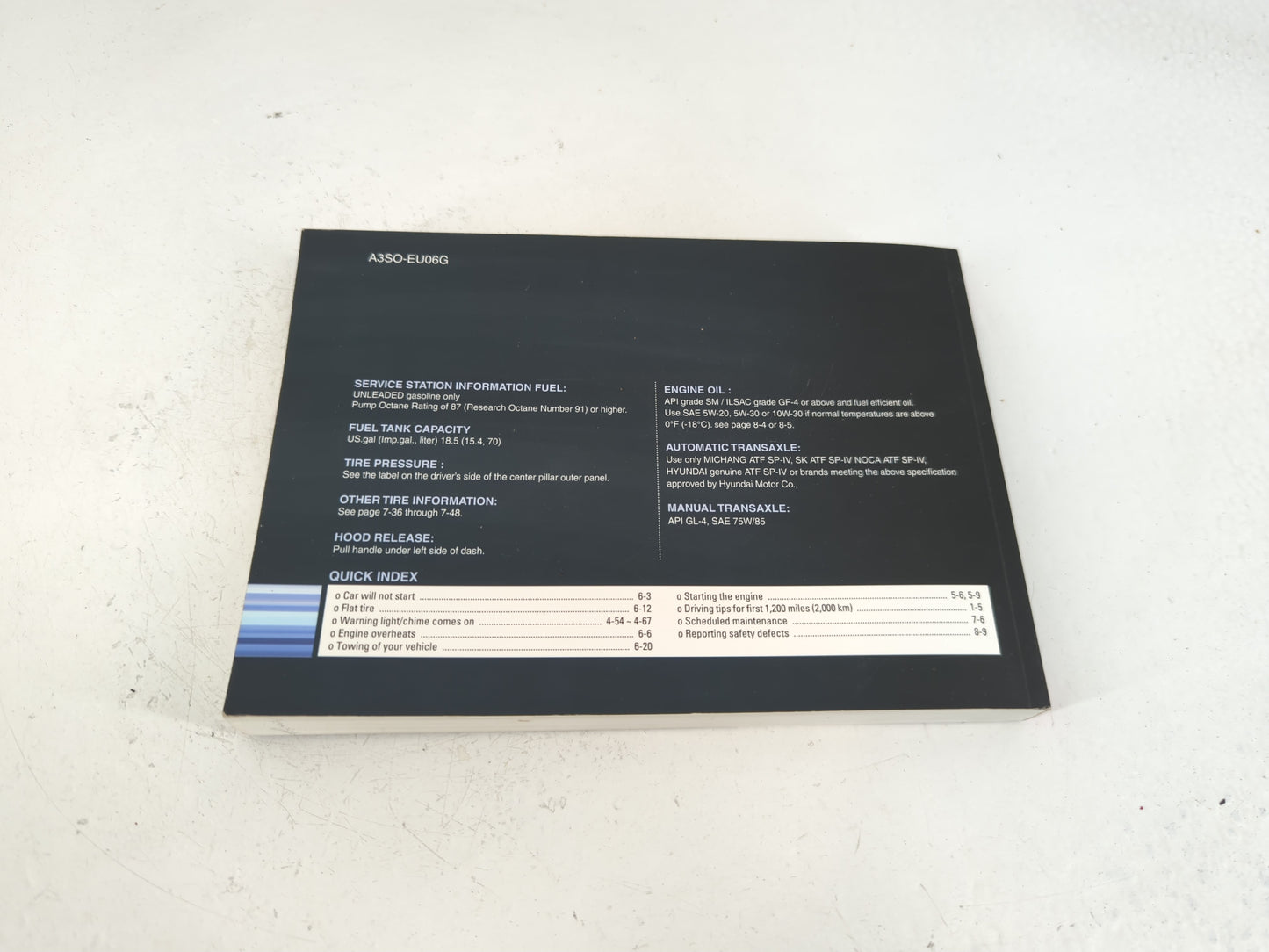 2011 Hyundai Sonata Owners Manual Book Guide P/N:A3SO-EU06G OEM Used Auto Parts - Oemusedautoparts1.com