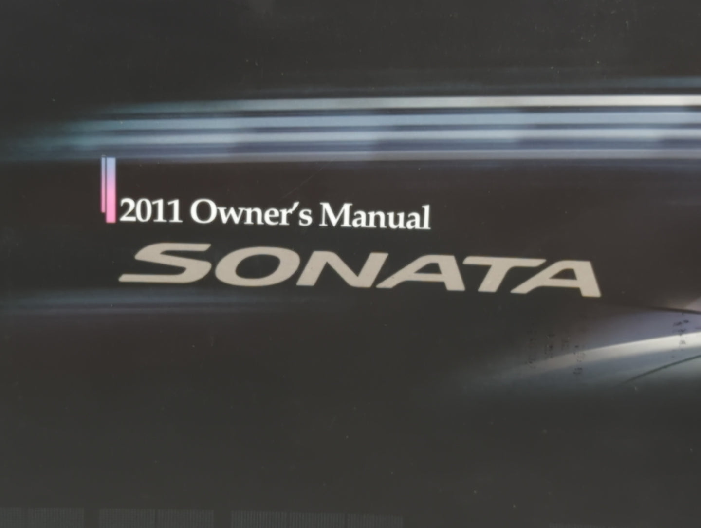 2011 Hyundai Sonata Owners Manual Book Guide P/N:A3SO-EU06G OEM Used Auto Parts - Oemusedautoparts1.com