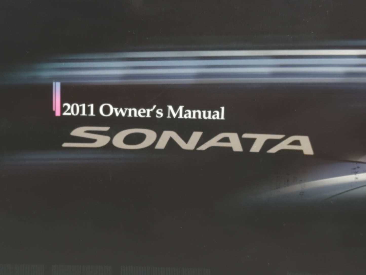 2011 Hyundai Sonata Owners Manual Book Guide P/N:A3SO-EU06G OEM Used Auto Parts - Oemusedautoparts1.com