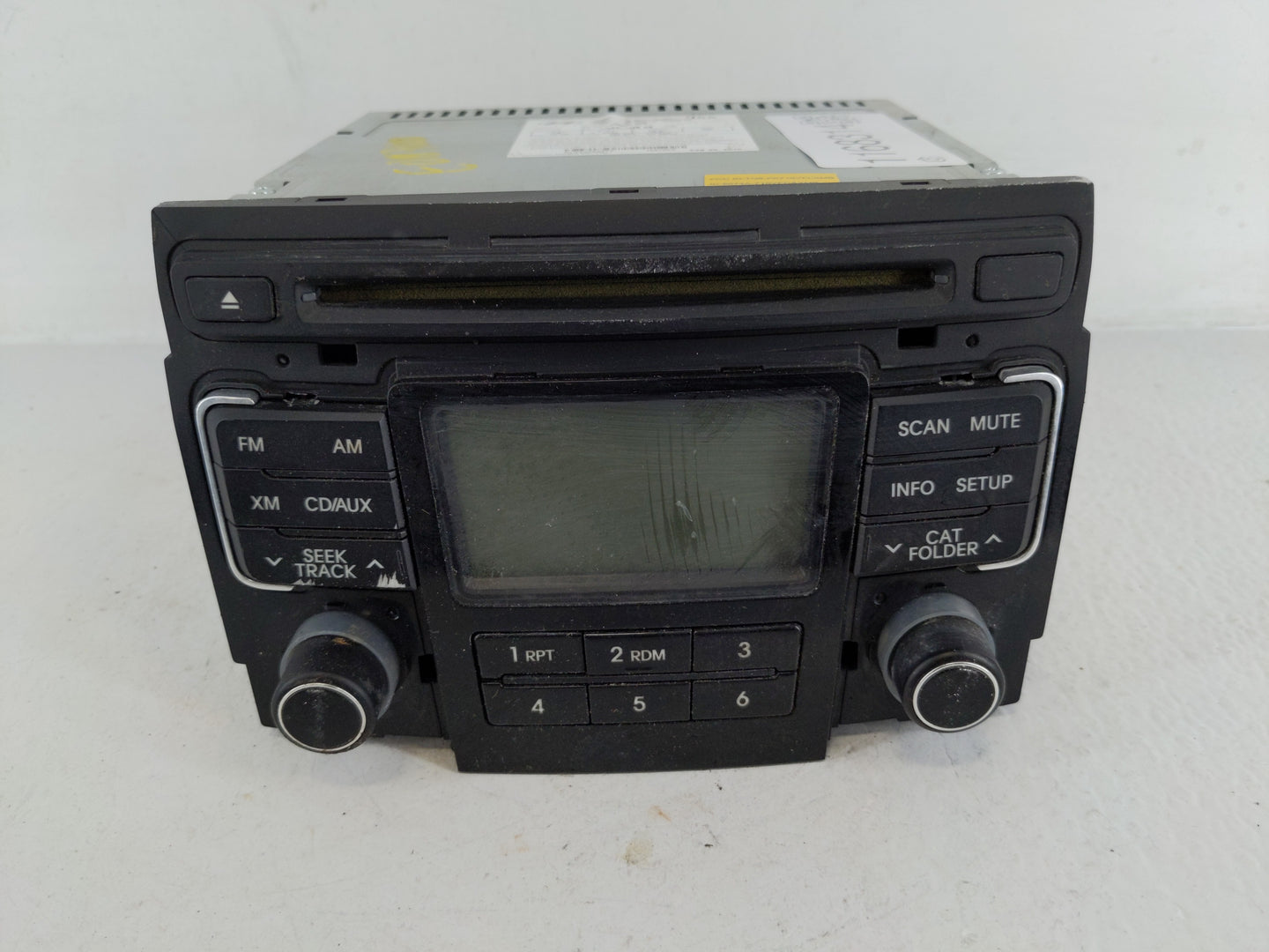 2011 Hyundai Sonata Radio AM FM Cd Player Receiver Replacement P/N:96180-3Q000 961803Q000XX1 Fits OEM Used Auto Parts - Oemu