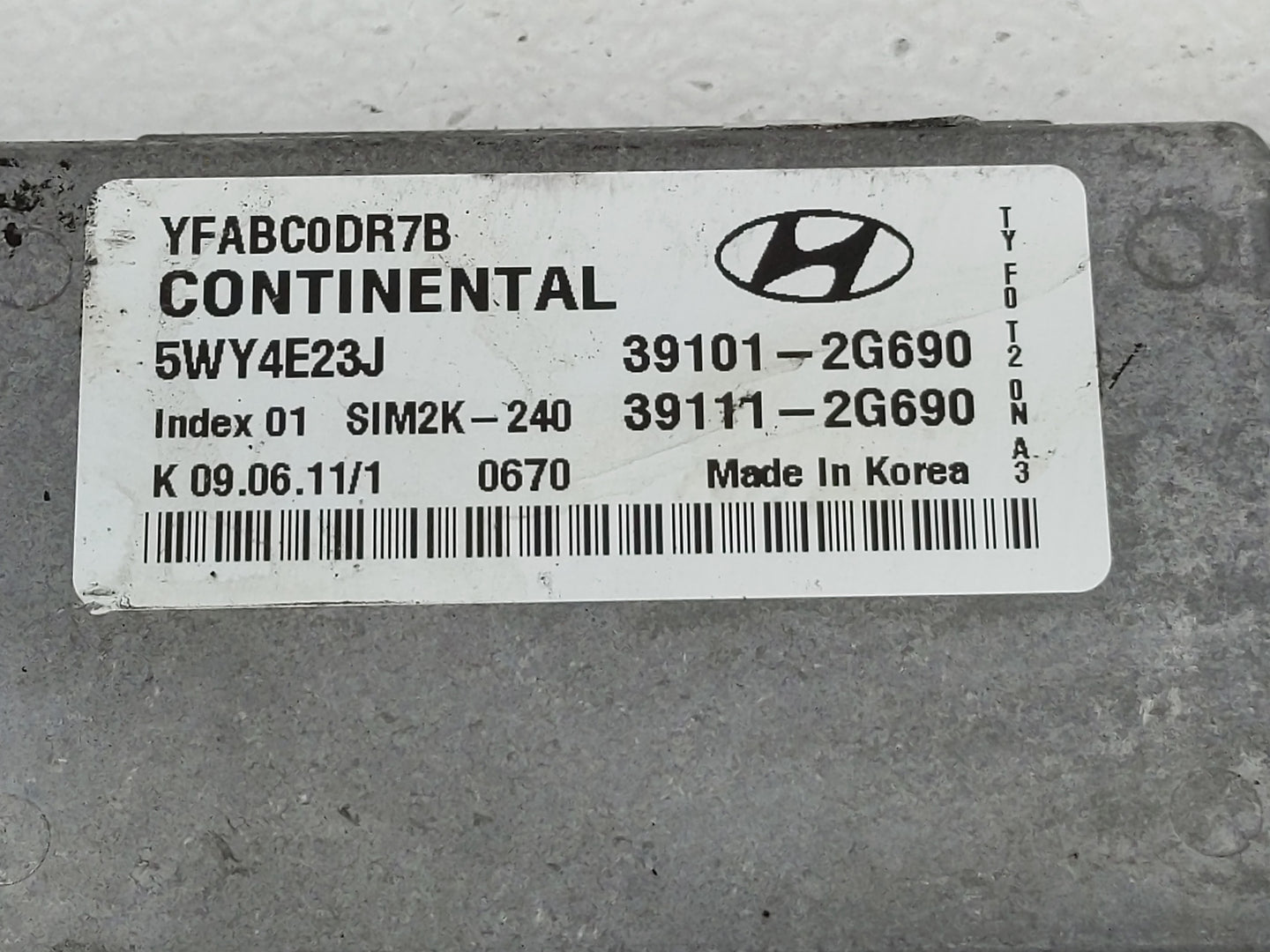 2011-2014 Hyundai Sonata PCM Engine Control Computer ECU ECM PCU OEM P/N:39111-2G690 39101-2G690 Fits Fits 2011 2012 2013 20