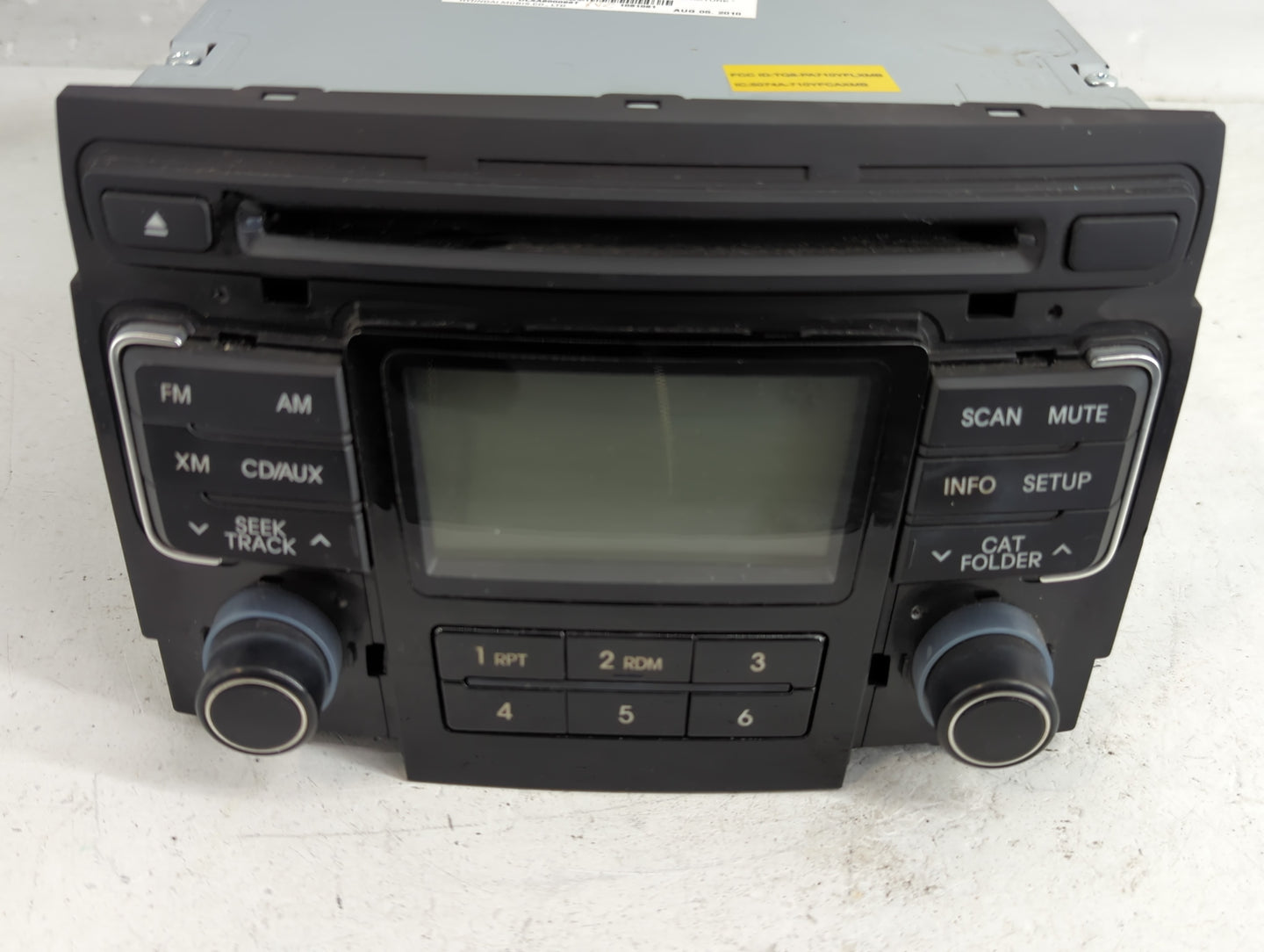 2011 Hyundai Sonata Radio AM FM Cd Player Receiver Replacement Fits OEM Used Auto Parts - Oemusedautoparts1.com