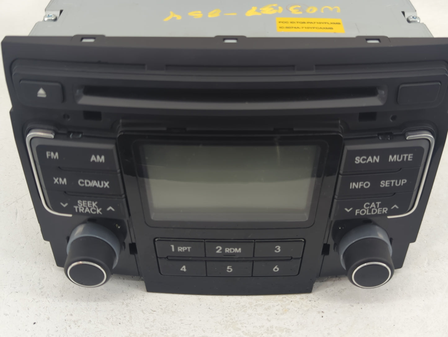 2011 Hyundai Sonata Radio AM FM Cd Player Receiver Replacement P/N:96180-3Q000 Fits OEM Used Auto Parts - Oemusedautoparts1.