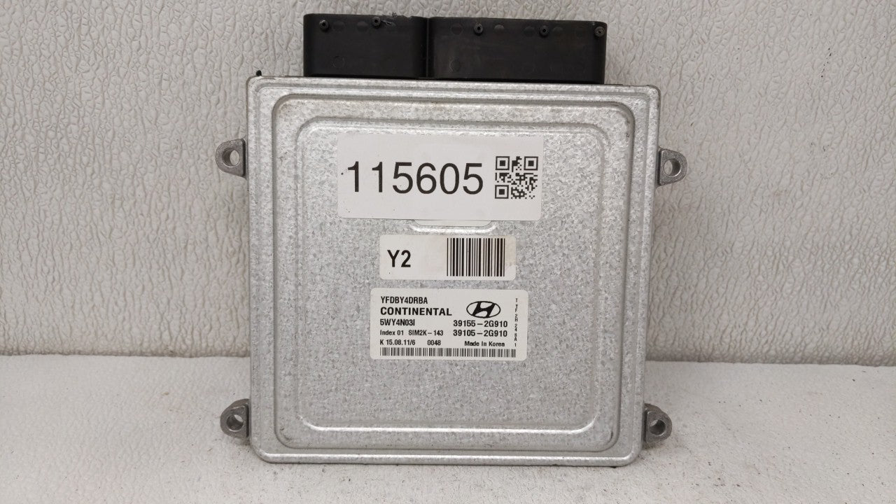 2011-2015 Hyundai Sonata PCM Engine Control Computer ECU ECM PCU OEM P/N:39155-2G911 39155-2G915 Fits OEM Used Auto Parts - 