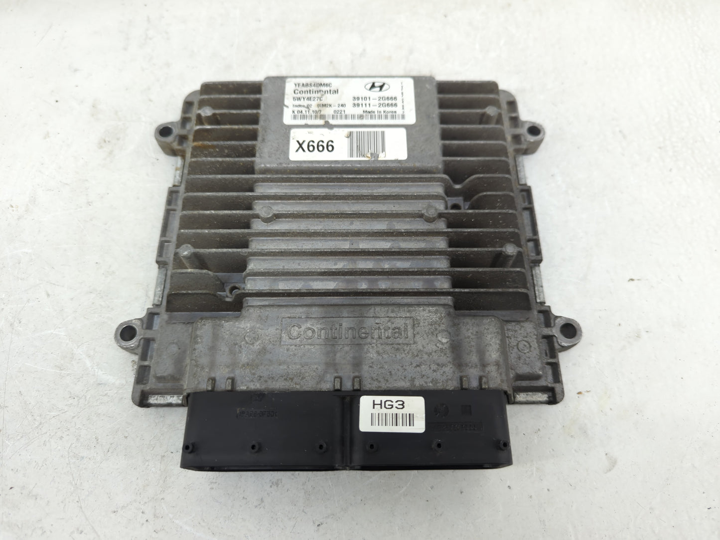 2011 Hyundai Sonata PCM Engine Control Computer ECU ECM PCU OEM P/N:5WY4E27C 39111-2G666, 39101-2G666 Fits OEM Used Auto Par