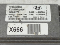 2011 Hyundai Sonata PCM Engine Control Computer ECU ECM PCU OEM P/N:5WY4E27C 39111-2G666, 39101-2G666 Fits OEM Used Auto Par