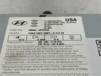 2011-2012 Hyundai Sonata Radio AM FM Cd Player Receiver Replacement P/N:96560-4R7004X Fits Fits 2011 2012 OEM Used Auto Part