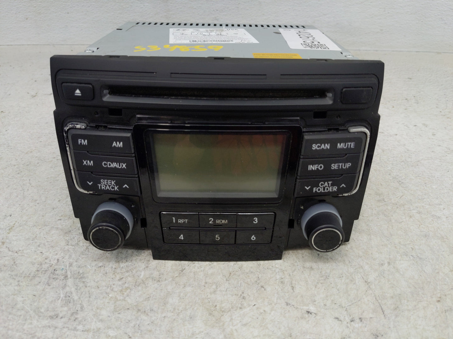 2011 Hyundai Sonata Radio AM FM Cd Player Receiver Replacement P/N:96180-3Q000 Fits OEM Used Auto Parts - Oemusedautoparts1.