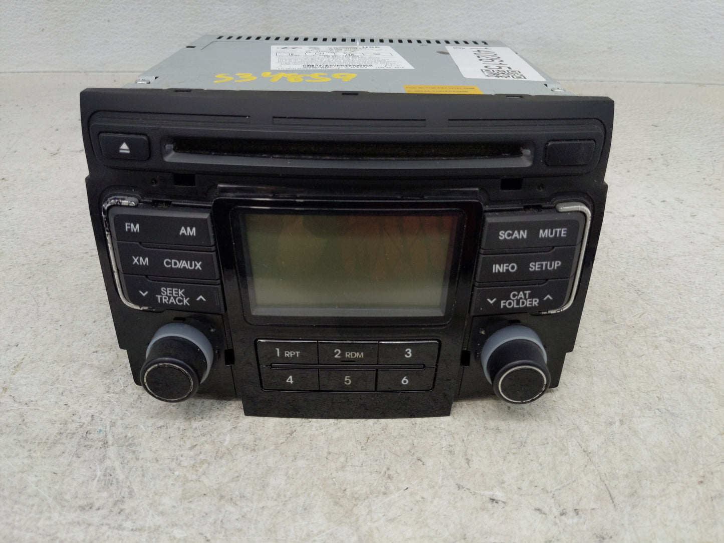 2011 Hyundai Sonata Radio AM FM Cd Player Receiver Replacement P/N:96180-3Q000 Fits OEM Used Auto Parts - Oemusedautoparts1.