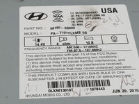 2011 Hyundai Sonata Radio AM FM Cd Player Receiver Replacement P/N:96180-3Q000 Fits OEM Used Auto Parts - Oemusedautoparts1.