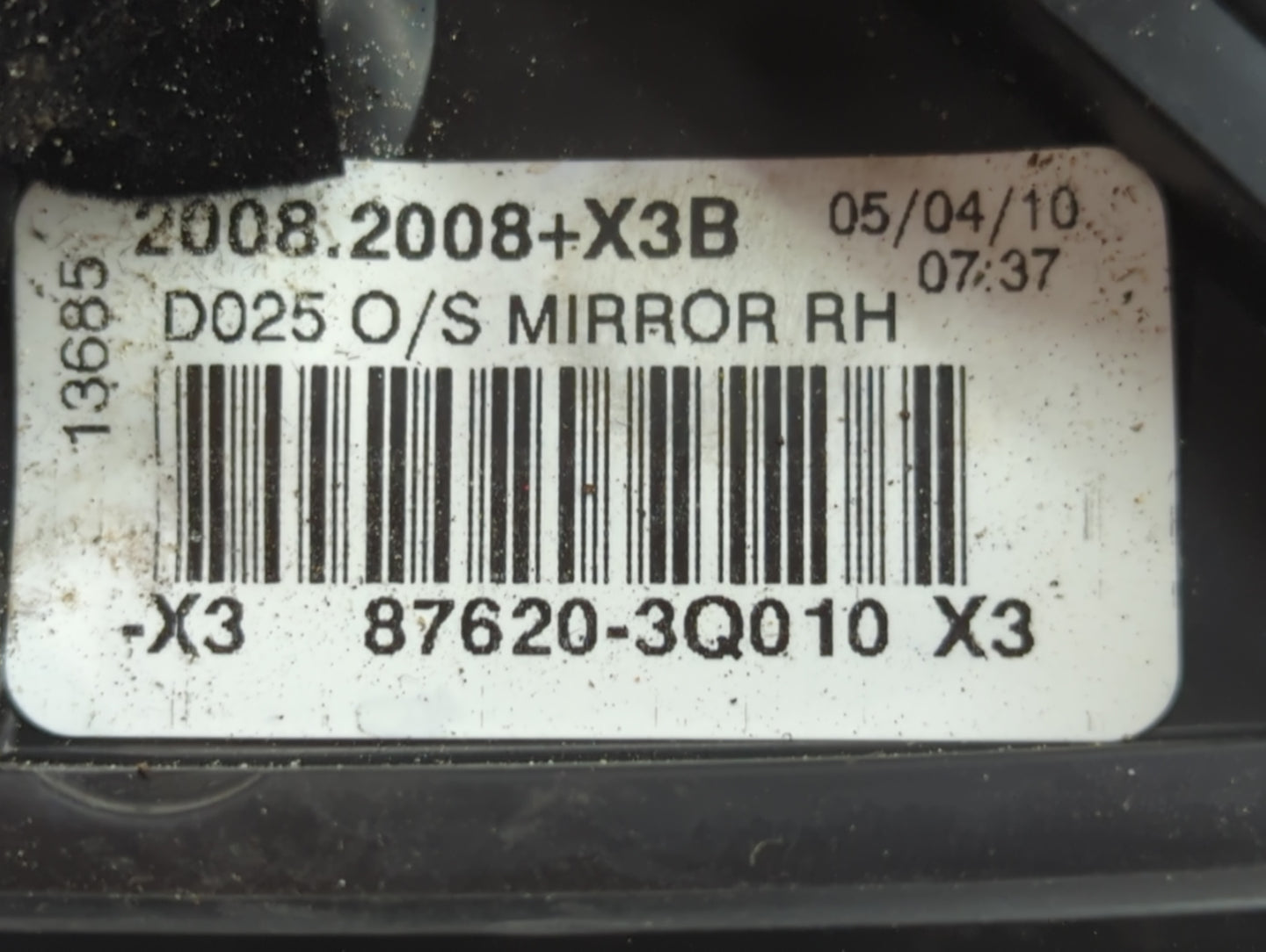 2011-2014 Hyundai Sonata Passenger Side View Mirror - Right Door Mirror OEM Used - Oemusedautoparts1.com