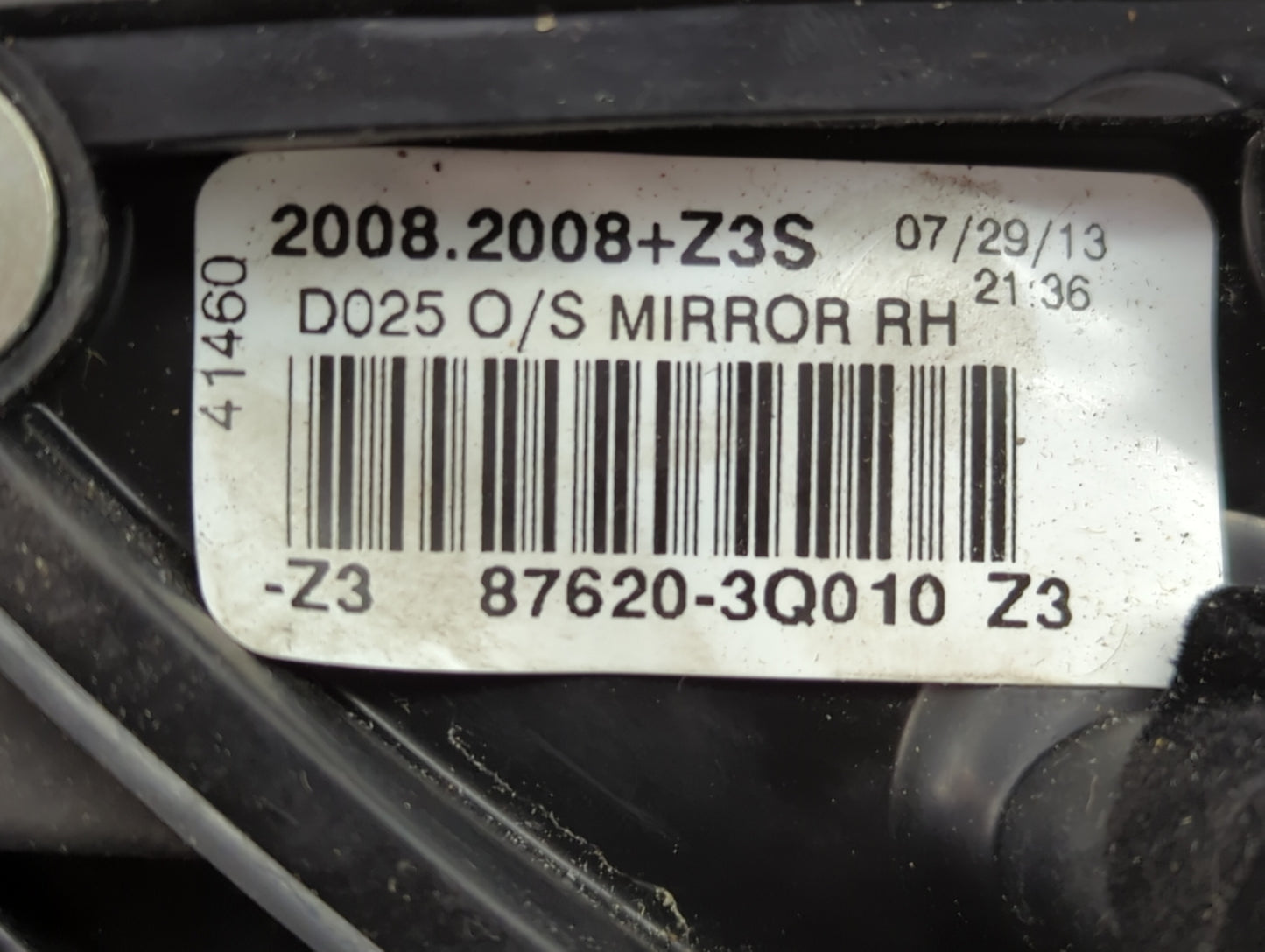 2011-2014 Hyundai Sonata Passenger Side View Mirror - Right Door Mirror OEM Used - Oemusedautoparts1.com