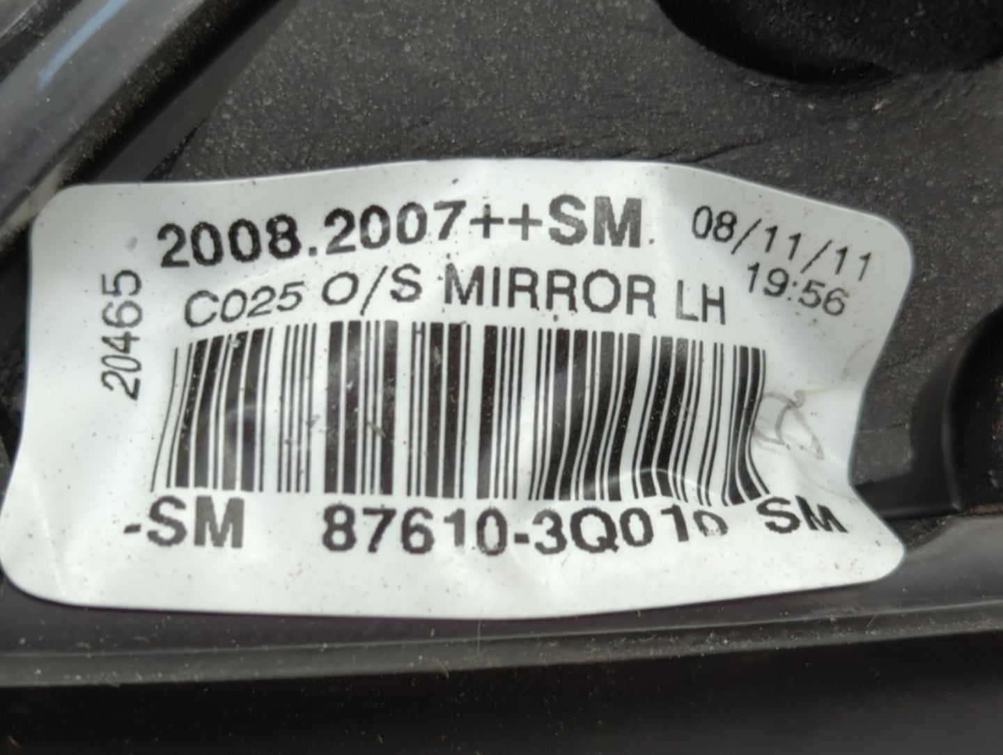 2011-2015 Hyundai Sonata Driver Side View Mirror - Left Door Mirror OEM Used - Oemusedautoparts1.com