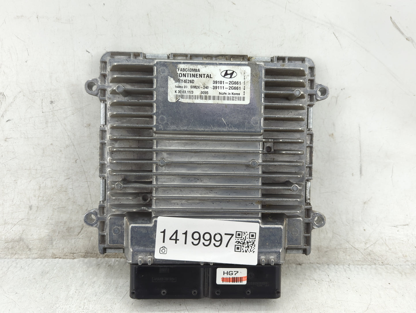 2011 Hyundai Sonata PCM Engine Control Computer ECU ECM PCU OEM P/N:39101-2G661 39111-2G661, FABC4DM8A, SIM2K-240 Fits OEM U
