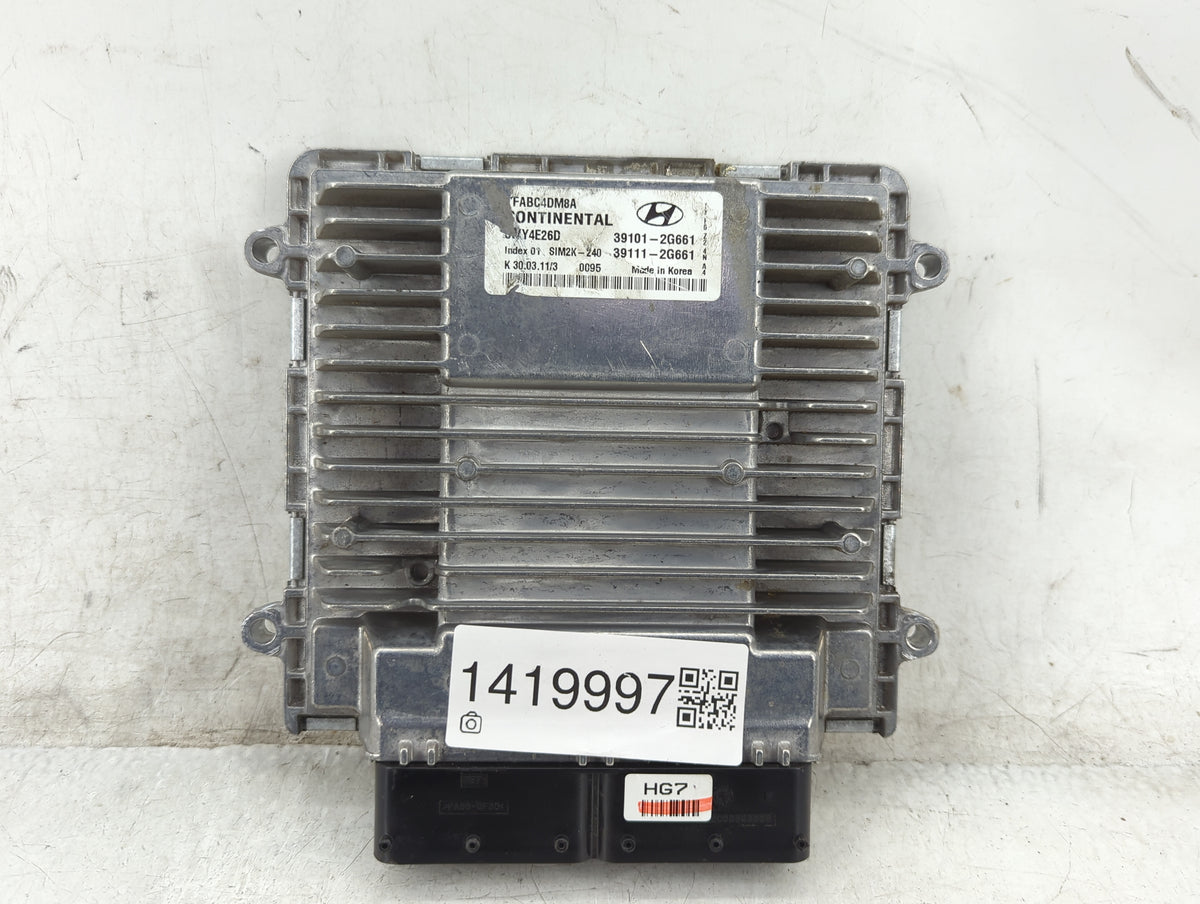 2011 Hyundai Sonata PCM Engine Control Computer ECU ECM PCU OEM P/N:39101-2G661 39111-2G661, FABC4DM8A, SIM2K-240 OEM Used A