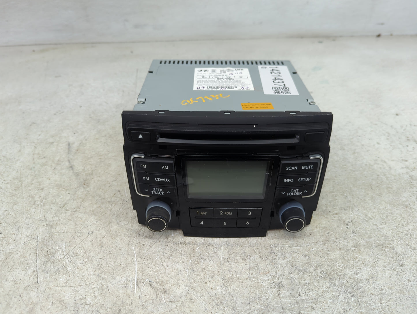 2011 Hyundai Sonata Radio AM FM Cd Player Receiver Replacement P/N:96180-30000 Fits OEM Used Auto Parts - Oemusedautoparts1.