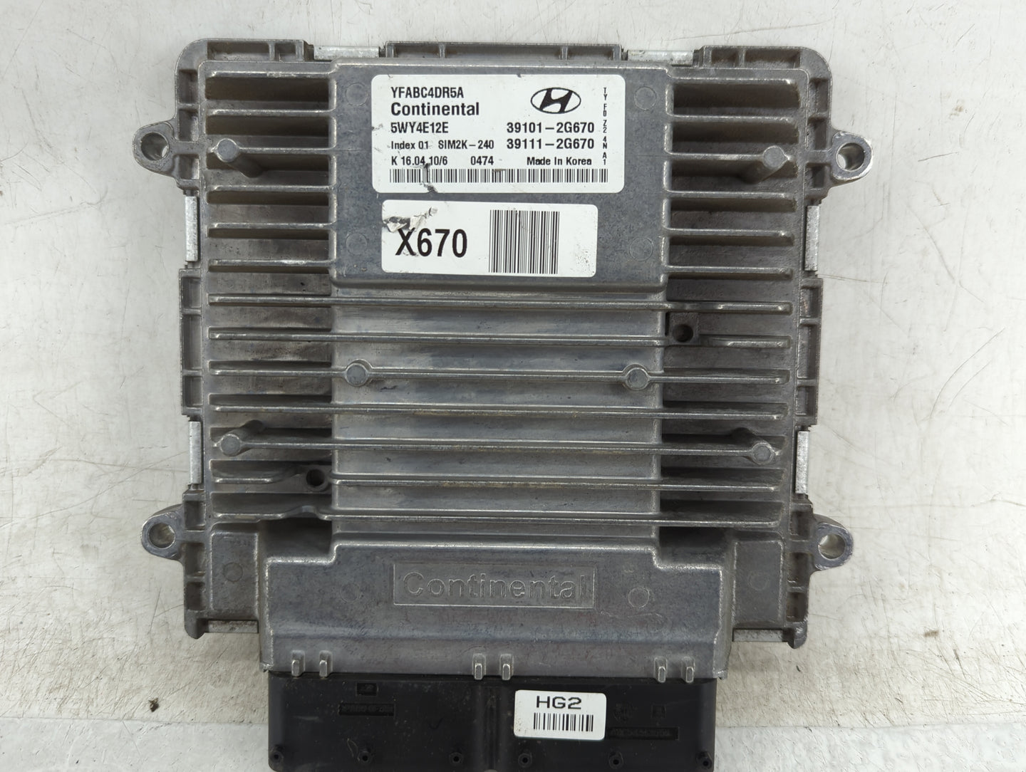 2011-2014 Hyundai Sonata PCM Engine Control Computer ECU ECM PCU OEM P/N:39101-2G670 39111-2G670 Fits Fits 2011 2012 2013 20