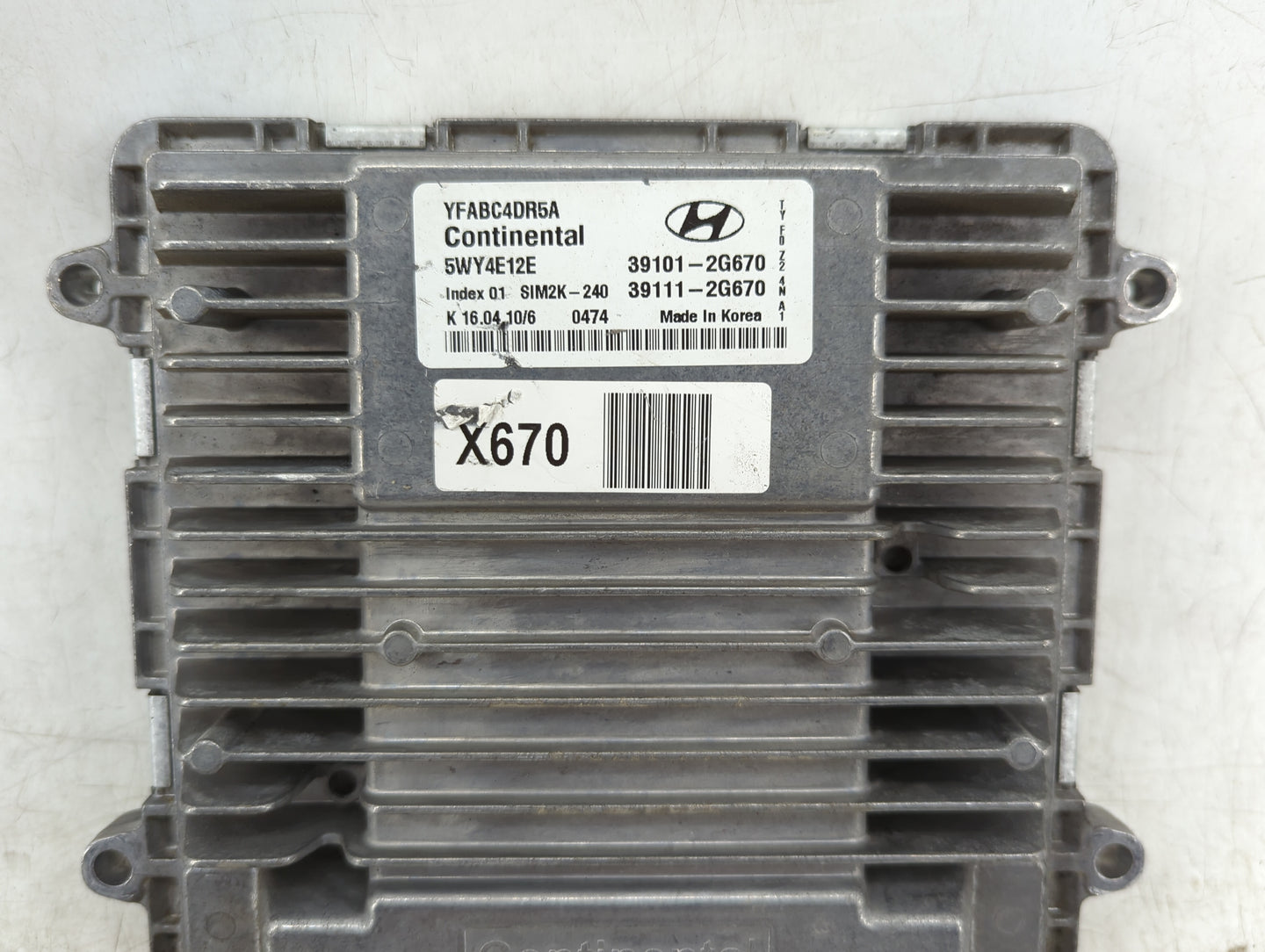 2011-2014 Hyundai Sonata PCM Engine Control Computer ECU ECM PCU OEM P/N:39101-2G670 39111-2G670 Fits Fits 2011 2012 2013 20