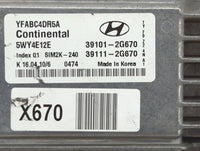 2011-2014 Hyundai Sonata PCM Engine Control Computer ECU ECM PCU OEM P/N:39101-2G670 39111-2G670 Fits Fits 2011 2012 2013 20