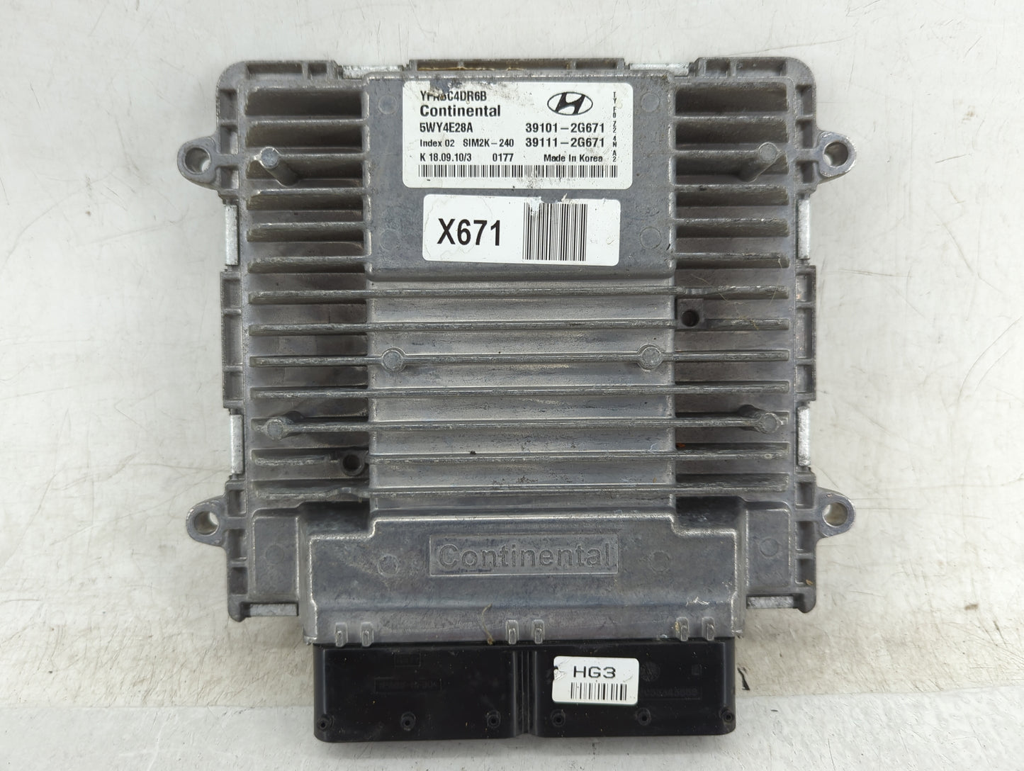 2011-2014 Hyundai Sonata PCM Engine Control Computer ECU ECM PCU OEM P/N:391112G671 Fits Fits 2011 2012 2013 2014 OEM Used A