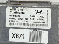 2011-2014 Hyundai Sonata PCM Engine Control Computer ECU ECM PCU OEM P/N:391112G671 Fits Fits 2011 2012 2013 2014 OEM Used A