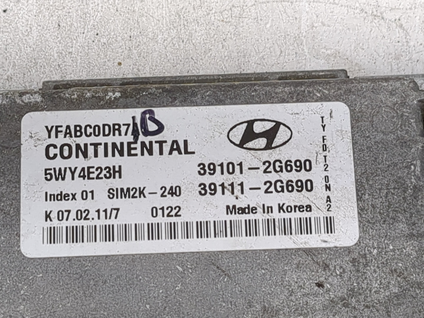 2011-2014 Hyundai Sonata PCM Engine Control Computer ECU ECM PCU OEM P/N:39111-2G690 39101-2G690 Fits Fits 2011 2012 2013 20