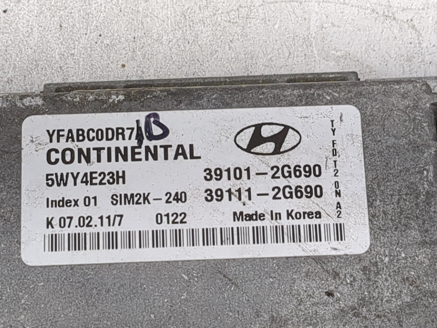 2011-2014 Hyundai Sonata PCM Engine Control Computer ECU ECM PCU OEM P/N:39111-2G690 39101-2G690 Fits Fits 2011 2012 2013 20