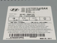 2011 Hyundai Sonata Radio AM FM Cd Player Receiver Replacement P/N:96180-3Q0014X PA-710YFLXMB Fits OEM Used Auto Parts - Oem