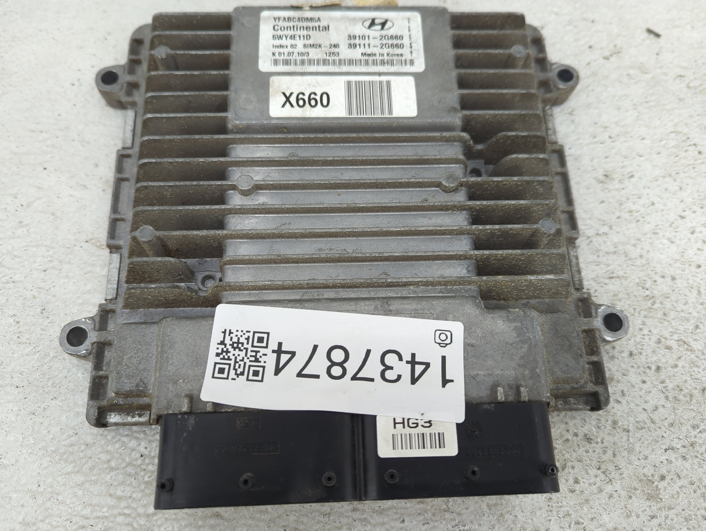 2011-2014 Hyundai Sonata PCM Engine Control Computer ECU ECM PCU OEM P/N:YFABC4DM5A 5WY4E11D Fits Fits 2011 2012 2013 2014 O