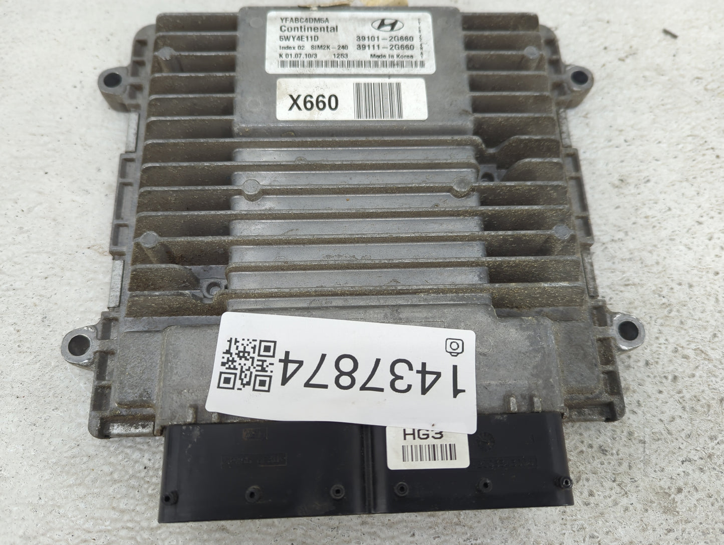 2011-2014 Hyundai Sonata PCM Engine Control Computer ECU ECM PCU OEM P/N:YFABC4DM5A 5WY4E11D Fits Fits 2011 2012 2013 2014 O