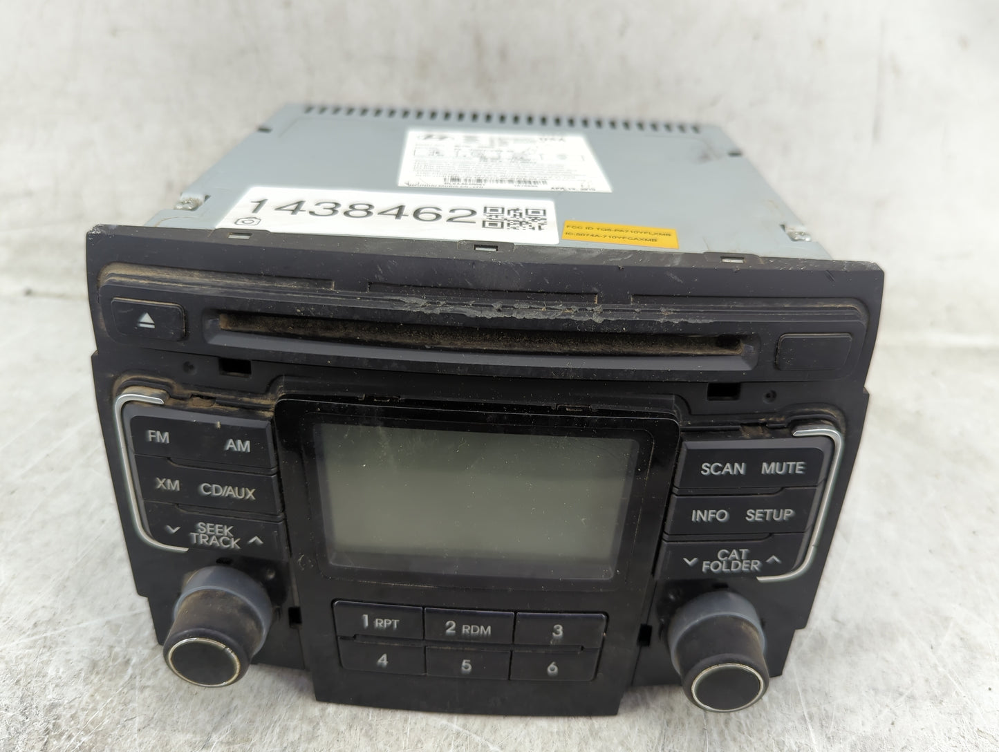 2011 Hyundai Sonata Radio AM FM Cd Player Receiver Replacement P/N:96180-3D000 PA-710YFLXMB, 9G3N62CE, 961803D000XX1 Fits OE