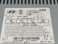 2011 Hyundai Sonata Radio AM FM Cd Player Receiver Replacement P/N:96180-3Q000 PA-710YFLXMB, 961803Q000XX1 Fits OEM Used Aut