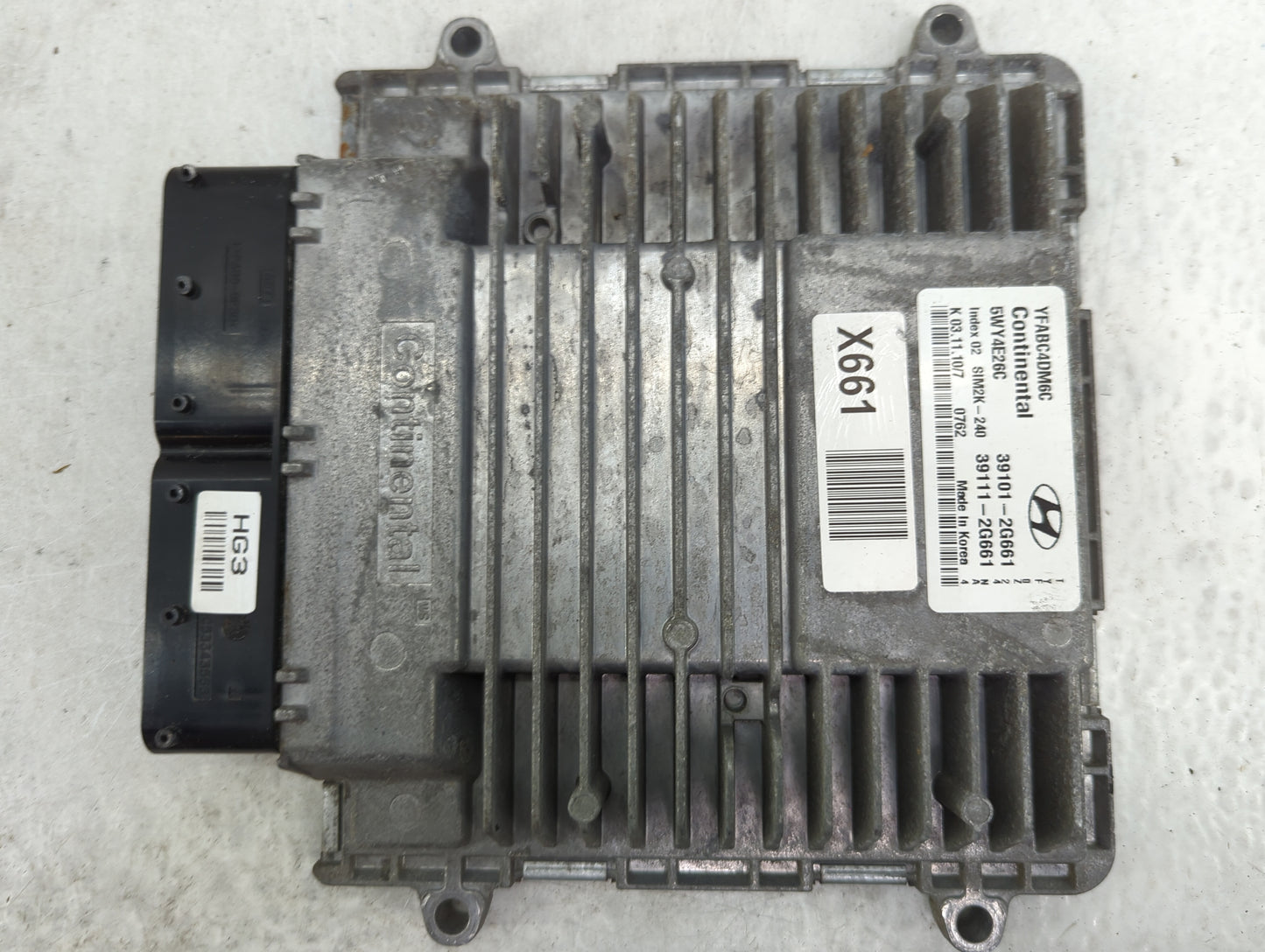 2011 Hyundai Sonata PCM Engine Control Computer ECU ECM PCU OEM P/N:39101-2G661 39111-2G661, 5WY4E26C, YFABC4DM6C, SIM2K-240