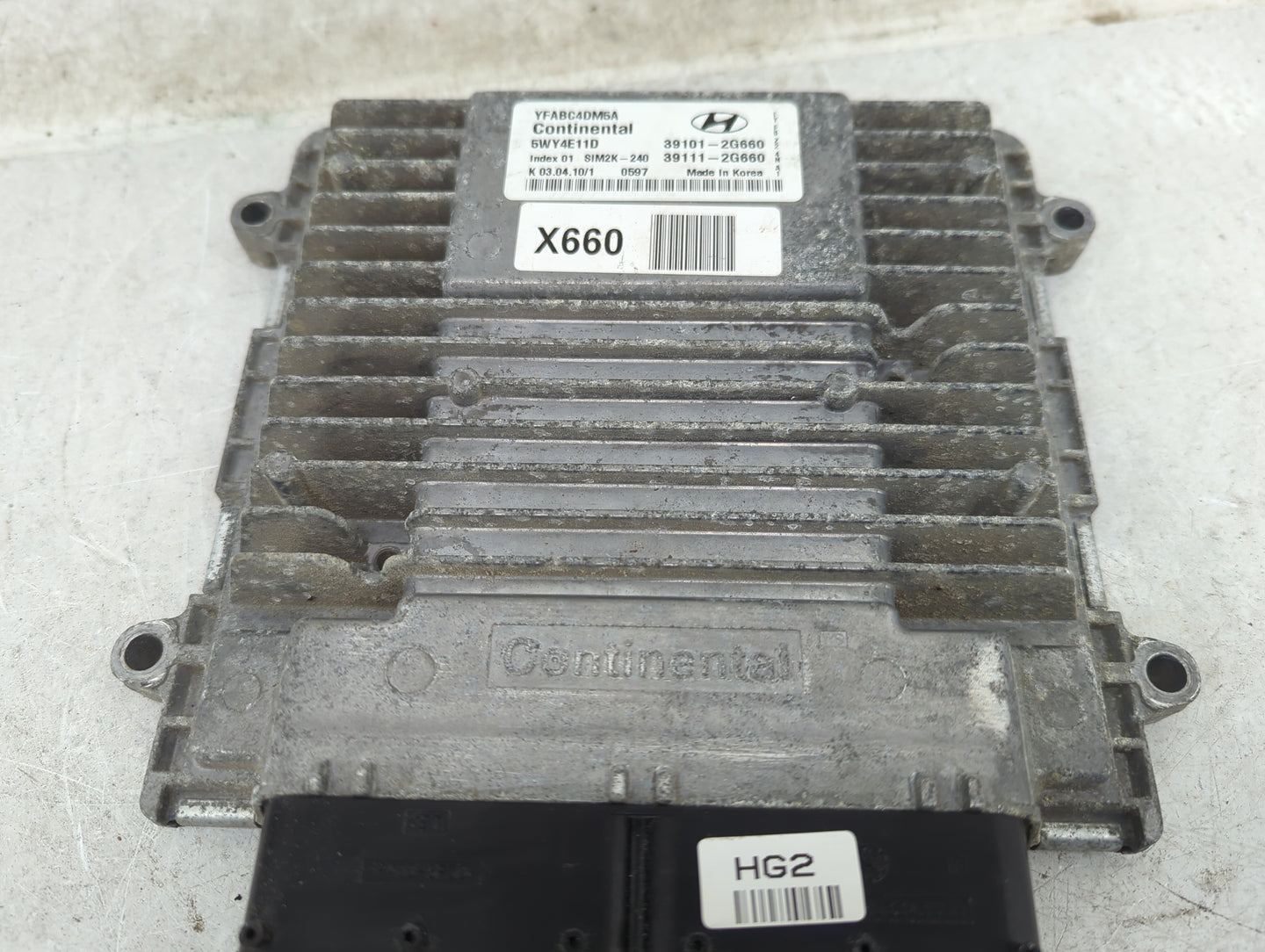 2011 Hyundai Sonata PCM Engine Control Computer ECU ECM PCU OEM P/N:YFABC4DM5A 5WY4E11D, 39101-2G660, 39111-2G660, SIM2K-240