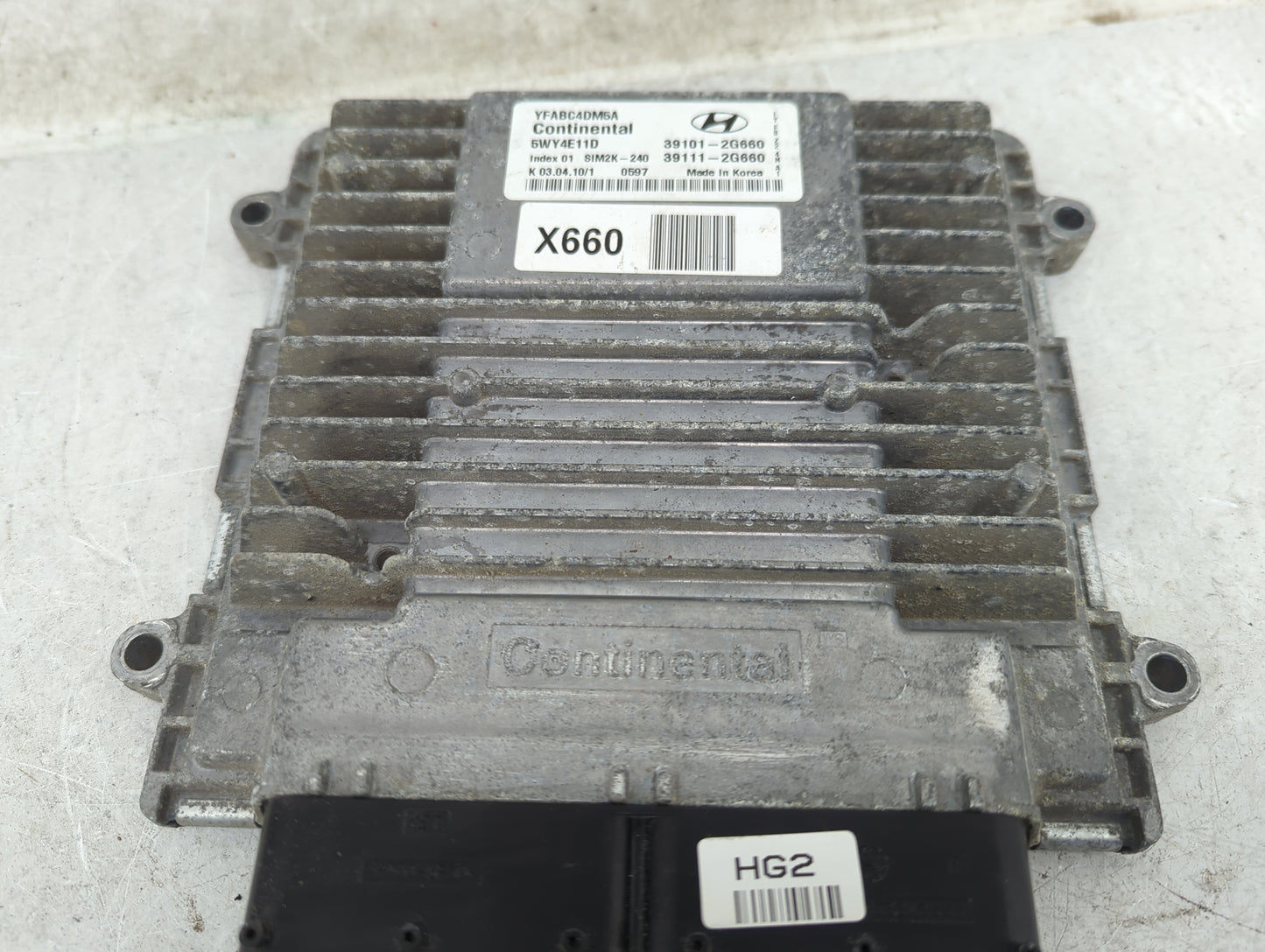 2011 Hyundai Sonata PCM Engine Control Computer ECU ECM PCU OEM P/N:YFABC4DM5A 5WY4E11D, 39101-2G660, 39111-2G660, SIM2K-240