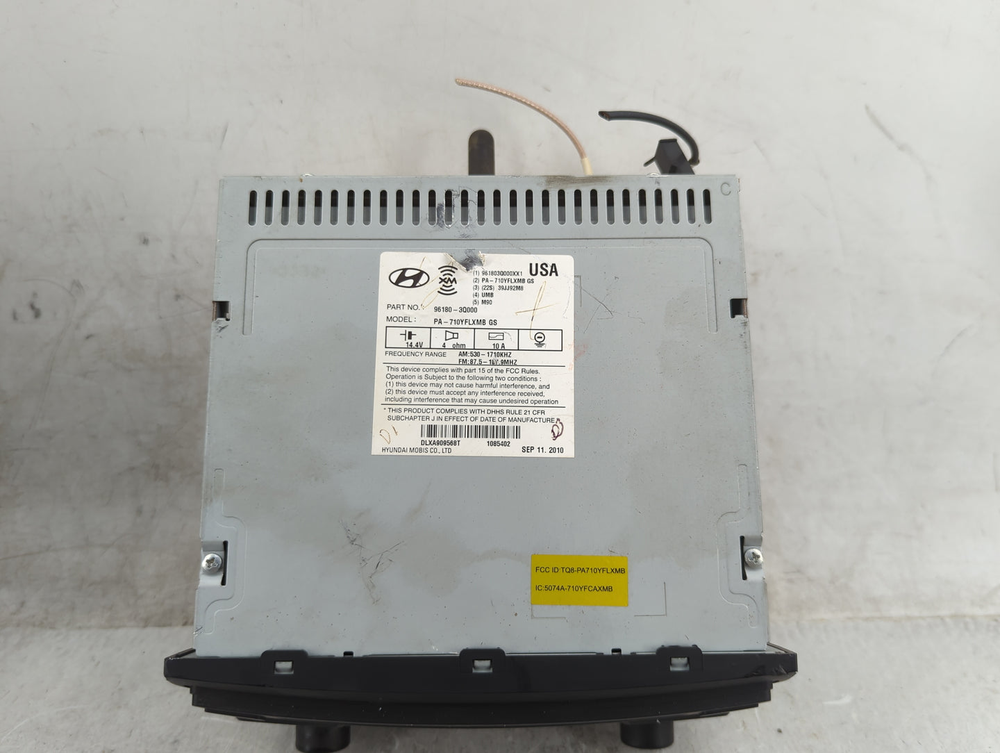 2011 Hyundai Sonata Radio AM FM Cd Player Receiver Replacement P/N:961803Q000 PA-710YFLXMB, 96180-3Q000, TQ8-PA710YFLXMB Fit