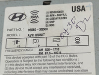 2011 Hyundai Sonata Radio AM FM Cd Player Receiver Replacement P/N:96560-3Q500 965603Q500, AVN-600YFJL Fits OEM Used Auto Pa