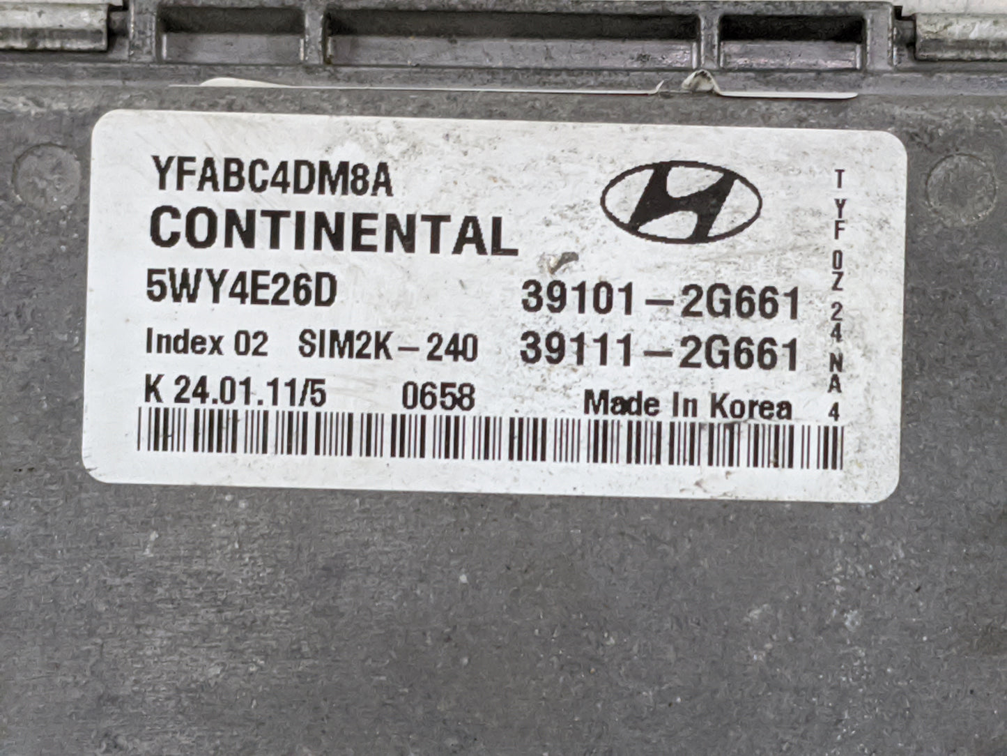 2011-2014 Hyundai Sonata PCM Engine Control Computer ECU ECM PCU OEM P/N:39101-2G661 39111-2G661 Fits Fits 2011 2012 2013 20