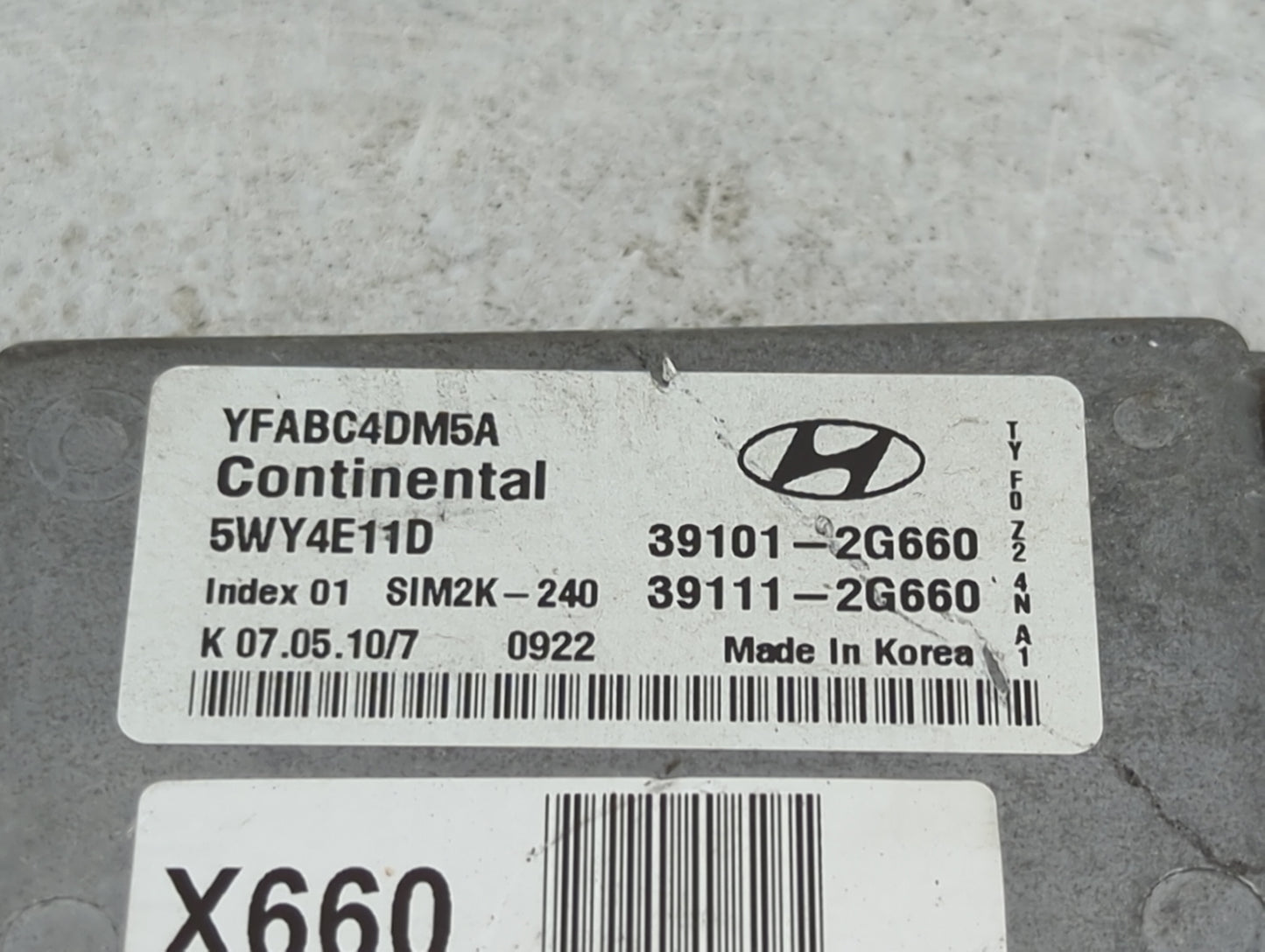 2011-2014 Hyundai Sonata PCM Engine Control Computer ECU ECM PCU OEM P/N:YFABC4DM5A 5WY4E11D Fits Fits 2011 2012 2013 2014 O
