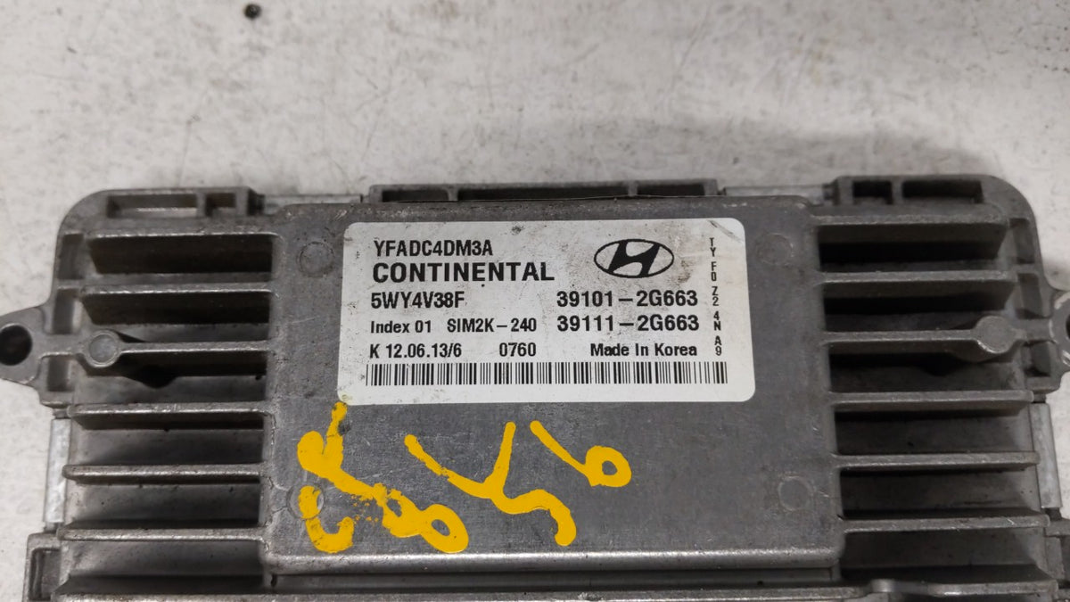 2011-2014 Hyundai Sonata PCM Engine Control Computer ECU ECM PCU OEM P/N:39101-2G661 39111-2G661 Fits 2011 2012 2013 2014 OE