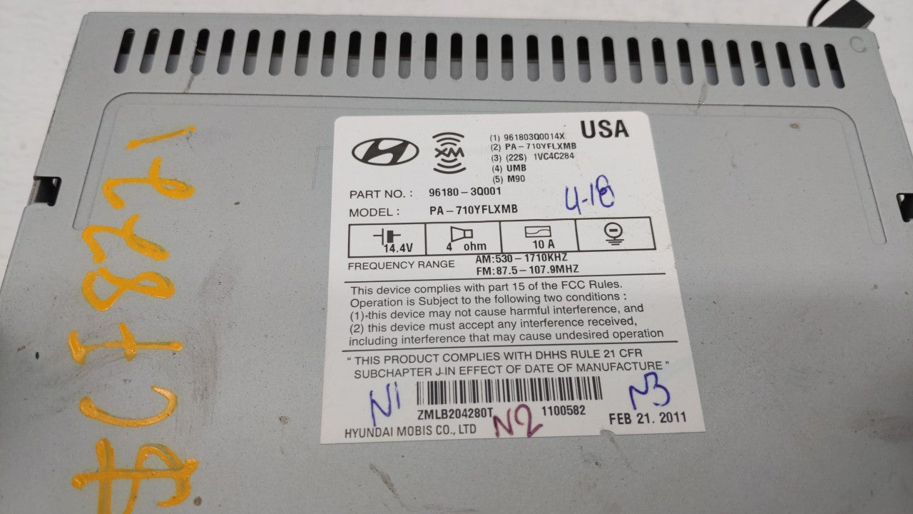 2011-2011 Hyundai Sonata Am Fm Cd Player Radio Receiver - Oemusedautoparts1.com