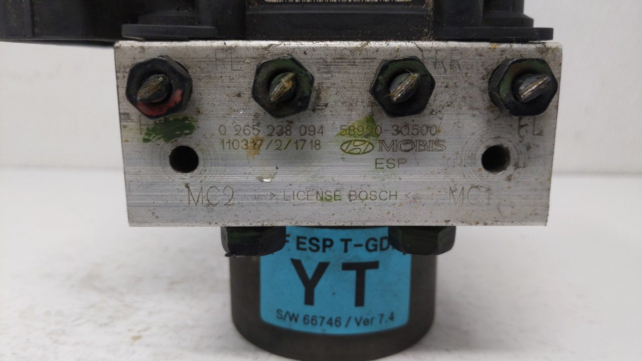 2011-2013 Hyundai Sonata ABS Pump Control Module Replacement P/N:58920-30500 58920-3Q500 Fits Fits 2011 2012 2013 OEM Used A